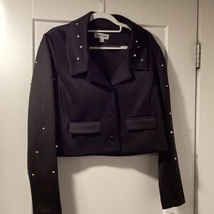 NWT Shelby & Palmer Size L Pearl-Studded Blazer